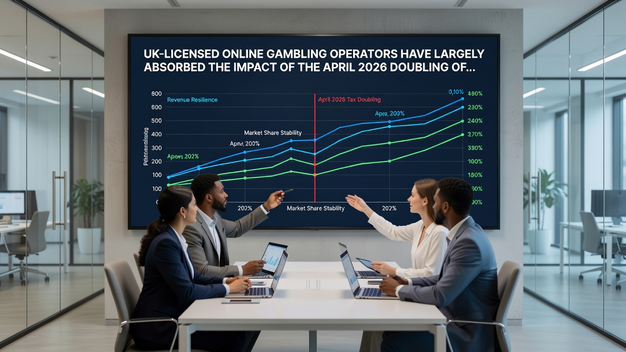 Financial charts showing UK gambling revenue trends in 2026